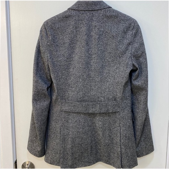 Burberry Brit Wool Tweed Coat Blazer, Quilted Lining, Gray, Women’s UK8/US6 - Picture 10 of 16